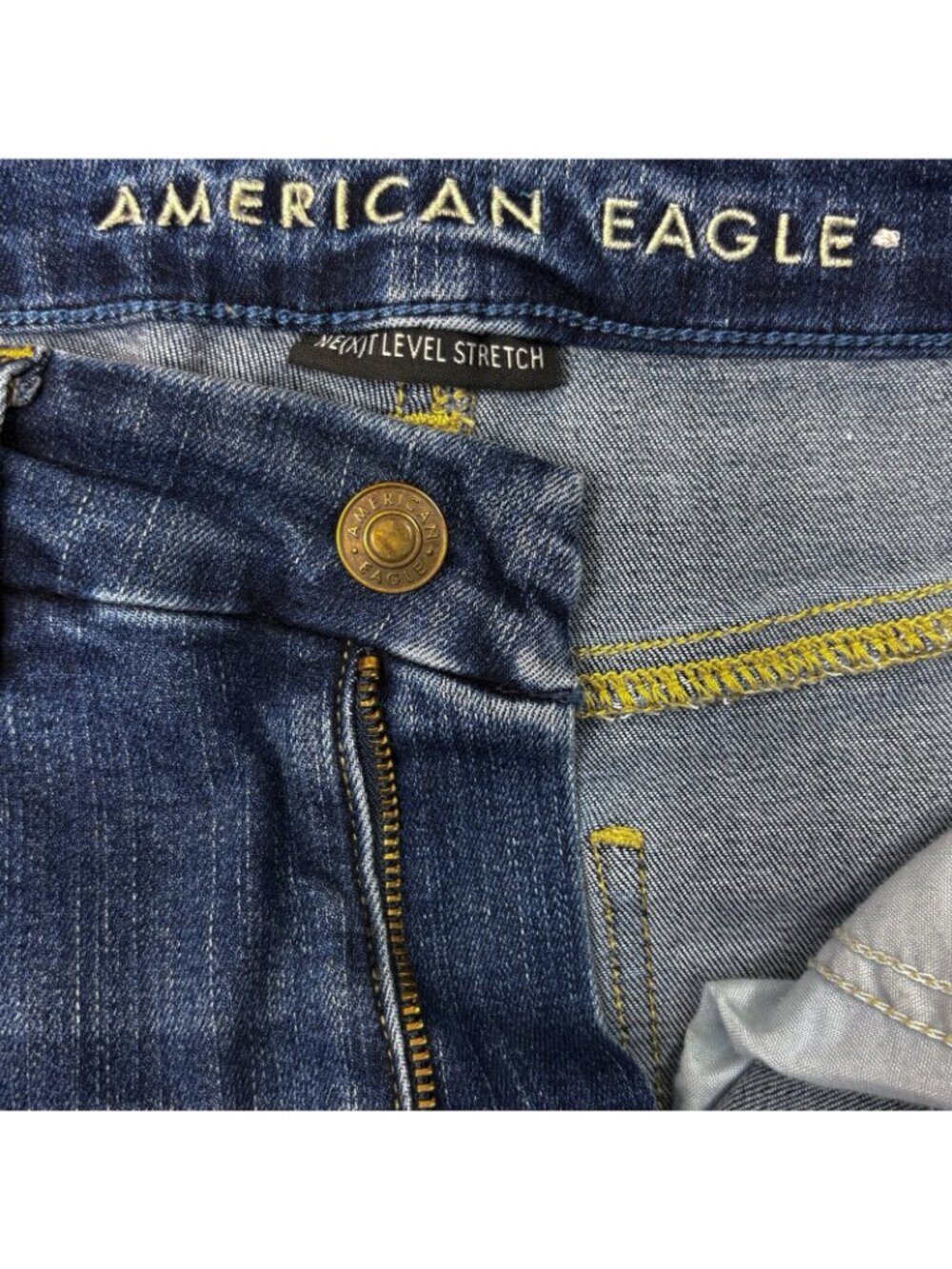 American Eagle Curvy Super Hi-Rise Next Level Stretch Distressed Jegging Jeans 6 - Picture 5 of 9